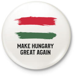 printfashion MAKE HUNGARY - Kitűző, hűtőmágnes - Fehér (10879845)