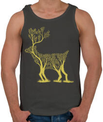 printfashion Arany szarvas - Férfi atléta - Sötétszürke (126910)