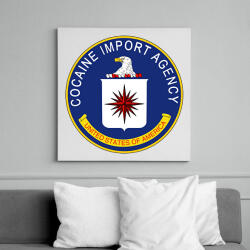 printfashion CIA cocain import agency - Vászonkép - Fehér (6624695)