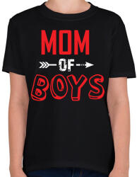 printfashion Mom of boys - Gyerek póló - Fekete (2488686)