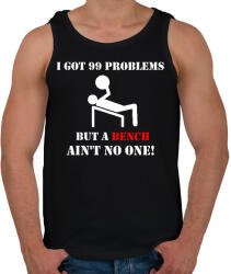 printfashion 99 problémám van, de egy felemelés nem számít annak - Férfi atléta - Fekete (1297546)