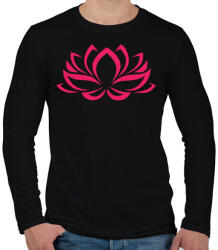 printfashion Lótusz - Férfi hosszú ujjú póló - Fekete (4551522)