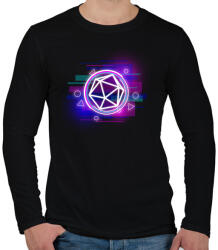 printfashion Cyber D20 - Férfi hosszú ujjú póló - Fekete (2760819)