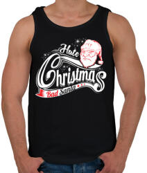 printfashion Szemét Mikulás - Férfi atléta - Fekete (48587)