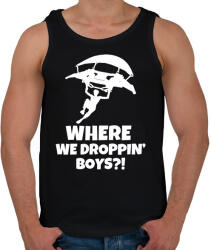 printfashion fortnite droppin - Férfi atléta - Fekete (1589061)