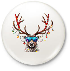 printfashion karácsonyi szarvas - Kitűző, hűtőmágnes - Fehér (15150157)