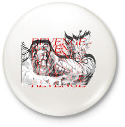 printfashion Garou | Revenge GYM - Kitűző, hűtőmágnes - Fehér (13886385)