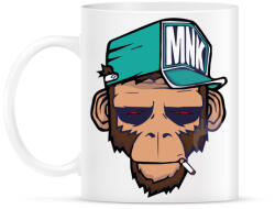 printfashion Majom cigarettával - Bögre - Fehér (4655887)