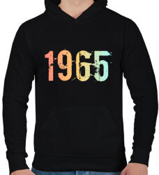printfashion 1965 - Férfi kapucnis pulóver - Fekete (11819583)