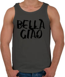 printfashion Bella ciao graffiti fekete - Férfi atléta - Sötétszürke (4310751)