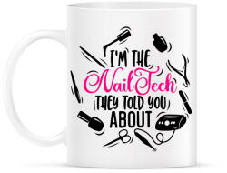 printfashion Műkörmös, Nailtech, Műköröm - Bögre - Fehér (10968350)