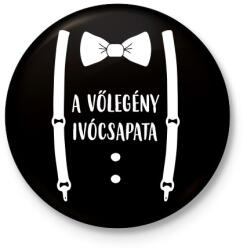 printfashion A vőlegény ivócsapata - Kitűző, hűtőmágnes - Fekete (3098456)