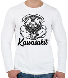 printfashion Csak egy igazi úriember hajt Kawasakit - Férfi hosszú ujjú póló - Fehér (4335682)
