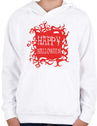 printfashion Happy Halloween - Piros - Gyerek kapucnis pulóver - Fehér (1779208)