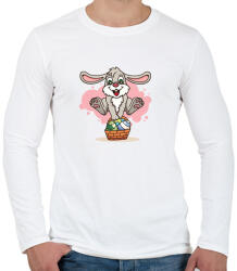 printfashion husvét21 - Férfi hosszú ujjú póló - Fehér (6602954)