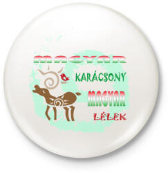 printfashion Magyar Karácsony - Kitűző, hűtőmágnes - Fehér (11271086)