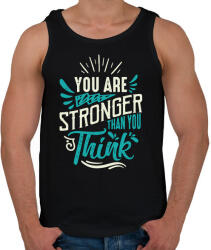 printfashion Erősebb vagy mint gondolnád - Férfi atléta - Fekete (11351596)