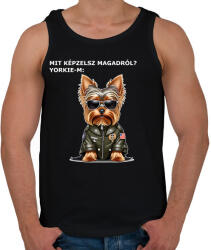 printfashion MIT KÉPZELSZ MAGARÓL - YORKIE - Férfi atléta - Fekete (15214828)