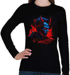 printfashion Devil design - Női hosszú ujjú póló - Fekete (12149547)