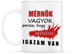 printfashion Mérnök vagyok. . . - Bögre - Fehér (16287288)