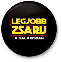 printfashion LEGJOBB ZSARU A GALAXISBAN - Kitűző, hűtőmágnes - Fekete (11575278)