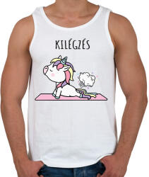 printfashion Unikornis jóga - Férfi atléta - Fehér (1259664)