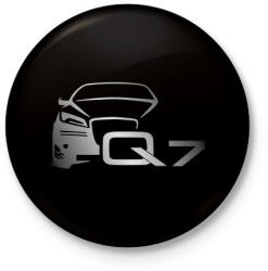 printfashion AUDI Q7 szürke - Kitűző, hűtőmágnes - Fekete (5517689)