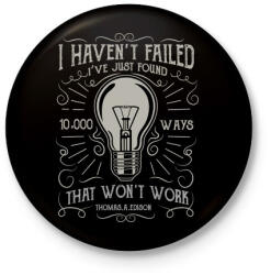 printfashion Nem buktam el. . . - Kitűző, hűtőmágnes - Fekete (3094137)