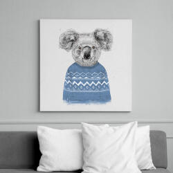 printfashion Winter koala - Vászonkép - Fehér (6622513)