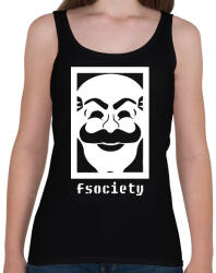printfashion Mr. Robot - Fsociety - Női atléta - Fekete (1842638)