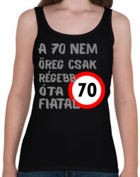 printfashion 70 éves Szürke. - Női atléta - Fekete (16111898)