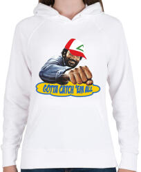 printfashion gotta catch 'em all - Női kapucnis pulóver - Fehér (2876956)