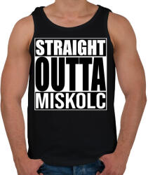 printfashion Straight Outta Miskolc - Férfi atléta - Fekete (934775)