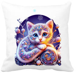 printfashion Cica alebrije stílusban - Párnahuzat, Díszpárnahuzat - Fehér (15131020)