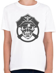 printfashion Koponya sofőr - Gyerek póló - Fehér (1787403)