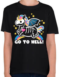 printfashion Pokolba - Gyerek póló - Fekete (2111495)