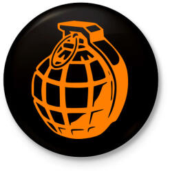 printfashion Gránát - Kitűző, hűtőmágnes - Fekete (3096406)