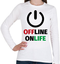 printfashion OnLife - Női hosszú ujjú póló - Fehér (14043696)