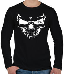printfashion 111 skull - Férfi hosszú ujjú póló - Fekete (1898654)