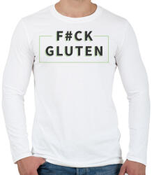 printfashion fcuk-gluten-grey-green - Férfi hosszú ujjú póló - Fehér (886985)