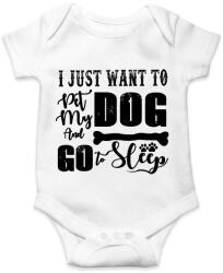 printfashion I just want to pet my dog and go to sleep - Baba Body - Fehér (16404613)