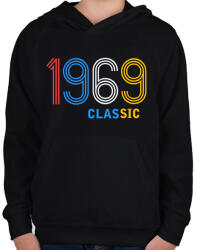 printfashion 1969 - Gyerek kapucnis pulóver - Fekete (11928437)