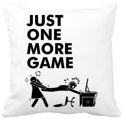 printfashion Just one more game - Párnahuzat, Díszpárnahuzat - Fehér (5709725)