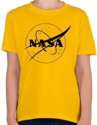 printfashion Fekete Nasa logo - Gyerek póló - Sárga (4248668)