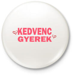 printfashion Kedvenc gyerek! - Kitűző, hűtőmágnes - Fehér (3087960)