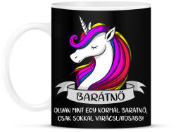 printfashion Barátnő unikornis - Bögre - Fekete (1470435)