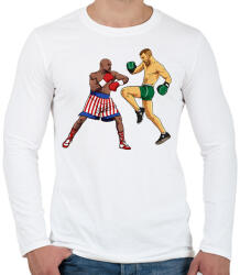 printfashion McGregor vs Mayweather - Férfi hosszú ujjú póló - Fehér (1902091)
