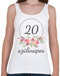 printfashion 20 éves szülinapos - Női atléta - Fehér (2676753)