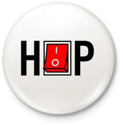 printfashion HIP-HOP - Kitűző, hűtőmágnes - Fehér (3087735)