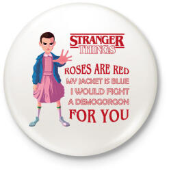 printfashion Stranger Things vers - Kitűző, hűtőmágnes - Fehér (11698547)